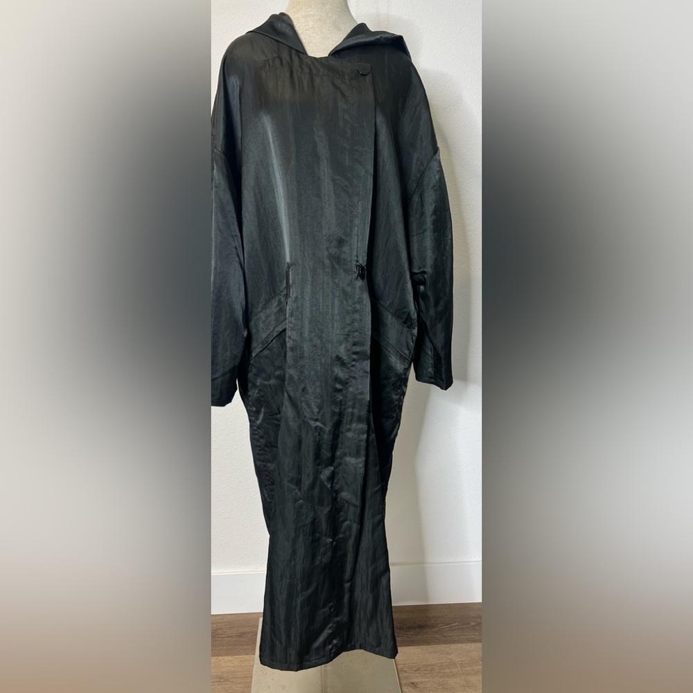 Lundstrom Laparka Vintage Oversized Hooded Nylon Overcoat